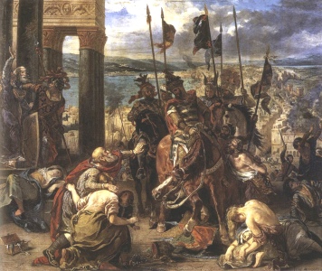 Entry of the Crusaders into Jerusalem, by Eugene Delacroix [1840] (Public Domain Image)