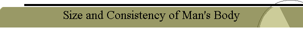 Size and Consistency of Man's Body